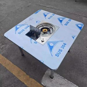 Restoran otel kullanımı için katlanabilir paslanmaz çelik yemek masası kore gazlı MANGAL ızgara dış mekan mobilyası restoran sandalyeleri - Product Image 1