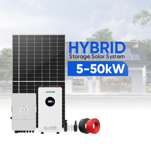 Sử dụng dân cư EU phiên bản 220V 380V 10KW 12KW 20kW 30Kw hệ thống năng lượng mặt trời lai với biến tần deye và pin LiFePO4 - Product Image 2