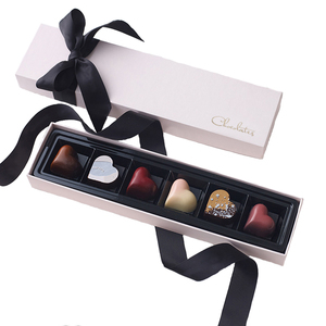 Sang Trọng Biểu Tượng Tùy Chỉnh Sô Cô La Hộp Quà Tặng Với Ribbon - <span class=keywords><strong>Handmade</strong></span> Giấy Bao Bì Các Tông Cho Truffle, Kẹo - Product Image 1