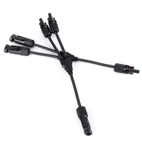 Conector Solar Tipo Y Impermeable WSPVY2 CE IP67 2 a 1 30A 1000V DC Hembra y Macho para Sistema Fotovoltaico