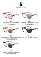 Mode féminine solide photochromique Photogray oeil de chat montures de lunettes optiques Anti lumière bleue couleur bloquant les lunettes optiques