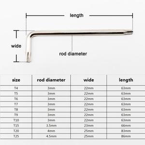 Oem5pc Tournevis en acier T4 <span class=keywords><strong>T5</strong></span> T6 T7 T8 T9 T10 T15 T20 T25 pour vis à tête <span class=keywords><strong>Torx</strong></span> à six lobes, vis de sécurité anti-effraction B - Product Image 6