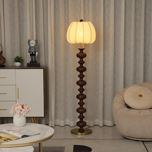 Floor Lamp Solid Wood LED Light Source Tricolor Living Room Bedroom Bedside Wabi Sabi Style - Product Image 1