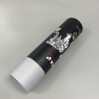 Boîtes cadeaux rigides en papier écologique personnalisées pour l'emballage de thé et de vin haut de gamme avec impression de logo et forme cylindrique