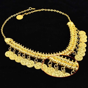 Collier bohème gypsy <span class=keywords><strong>Love</strong></span> <span class=keywords><strong>Affair</strong></span>, collier ras du cou en pièce d'argent, collier bib chunky statement à franges, collier turc - Product Image 5