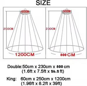 Moderne Stijl Opvouwbare Tweepersoonsbed Luifel Rond Zilvergrijs Met Elektromotorische Krachtafscherming En Emf Stralingsblokkerende Functie - Product Image 5