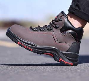 Bullhide, botas de trabajo con punta de acero para primavera para hombre, impermeables, resistentes a impactos, resistentes a perforaciones, zapatos de seguridad para la construcción superior - Product Image 4