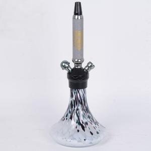 Wholesale Aluminum Alloy Single Tube Hookah Shisha Set Glass Base <strong>Bonges</strong> With Hose Tray Head Accessories - Product Image 3