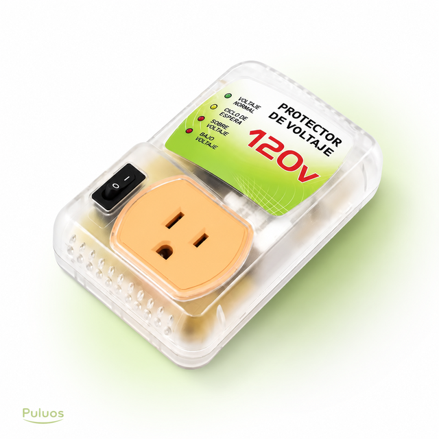 Puluos KE-V010 Refrigerator Air Conditioner Voltage Guard Plug with Surge Lightning and Voltage Fluctuation Protection