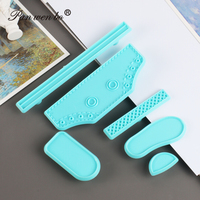 Grattoir à crème en plastique dents irrégulières bord spatules grattoir à gâteau fondant trancheuse à gâteau coupe-pâtisserie outils bricolage décoration