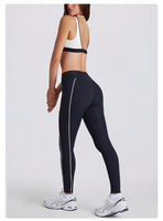 Shorts de yoga taille haute sans couture pour femme, longs, à compression, contrôle du ventre, anti-transpiration, color block, respirants, extensibles, pour l'entraînement