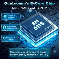 Qualcomm 6115 4G + 64G incorporado 4G SIM WiFi OTA actualización Video Box inalámbrico CarPlay Android Box para Netflix YouTube