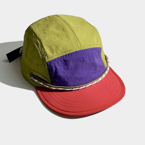Casquette de sport personnalisable avec logo thermocollé, design 5 panneaux OEM, en nylon souple et léger, pour le trekking, la course et le <span class=keywords><strong>camping</strong></span>, avec cordon - Product Image 1