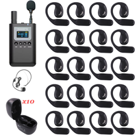 Casque Bluetooth 2.4G sans fil, système de guide touristique à murmure, son haute définition pour l'interprétation, l'enseignement, les conférences, la formation