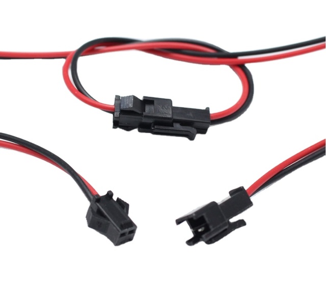 22 AWG JST SM Male and Female Connector 2.54 SM2P EL Wire Cable Cord Adapter With Electrical Cable Wire for LED Light