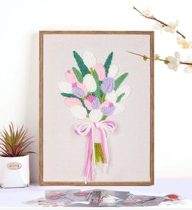 <span class=keywords><strong>Kit</strong></span> de agujas perforadoras rusas DIY, marco de decoración de ramo, <span class=keywords><strong>Kit</strong></span> de agujas perforadoras bordadas DIY - Product Image 1