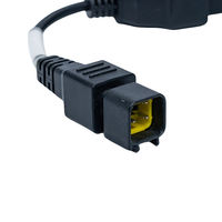 Cable de Diagnóstico OBD a 6 Pines de 30 cm, 12V, Impermeable IP67, con Conductor de Cobre Puro y Adaptador para Motocicleta
