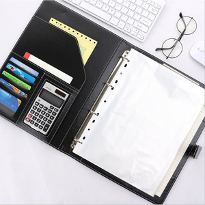 Padfolio Executive Portfolio PU Document Organizer Leather File Folder With Notepad 3 Ring Binder