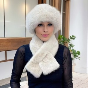 Beanie Warm Women Winter Mongolian Hat Neck Warmer Thick Stretchy Keep Warm Dome Cap Outdoor Skiing Skating Headwear - Product Image 6