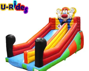 Clown charakter aufblasbare trockenen objektträger aufblasbare rutsche spiel combo rutsche für indoor-park