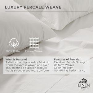 100% Linen nhà bông nữ hoàng Kích thước Trắng percale dệt được trang bị tấm sâu túi 16 \ "Nệm sắc nét mát mẻ Bộ Comforter mạnh mẽ - Product Image 2