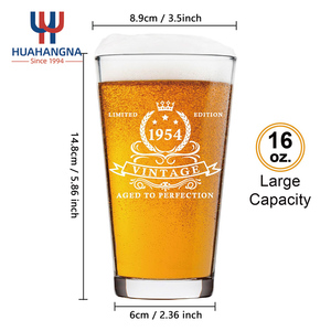 <span class=keywords><strong>Verre</strong></span> <span class=keywords><strong>à</strong></span> <span class=keywords><strong>eau</strong></span> et jus en gros, 16 oz, givré, transparent, personnalisable avec logo, pour bière artisanale, idéal pour bars et fêtes - Product Image 2