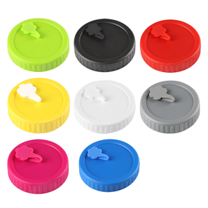 70mm thường xuyên Miệng nhựa Rơm có nắp đậy Mason Jar uống có nắp đậy với Silicone cắm - Product Image 5