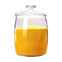Grand pot de conservation en verre transparent simple vide de 1L 2L 3L 5L 8L, pots de conservation alimentaire, contenants de cuisine avec couvercles pour céréales
