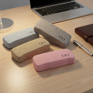 Étui à <span class=keywords><strong>lunettes</strong></span> rigide surdimensionné avec logo personnalisé, en tissu de lin coloré, boîte de protection <span class=keywords><strong>pour</strong></span> <span class=keywords><strong>lunettes</strong></span> de soleil, étui personnalisable - Product Image 1