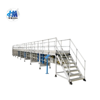 Escaliers, passerelles, plateformes de travail, échelles pliantes en aluminium pour la sécurité industrielle, avec accessoires, pieds, niveleurs, pour la découpe et le soudage