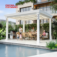 Ferngesteuerte Aluminium-Lamellen-Vorhänge für Fenster, Dachdesign, Terrasse, Garten, Balkon und Pergola