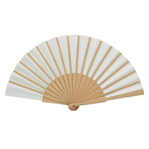 Suministro personalizado de fábrica Publicidad de aerolíneas Ventilador de madera Plegable creativo Patrón personalizado Ventilador de papel español Diseño grabado - Product Image 5