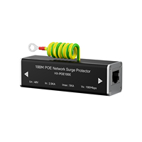 Parafoudre réseau POE 100M en métal RJ45 48V 2.5/5KA pour caméra IP CCTV, switch, NVR, ordinateur, point d'accès sans fil