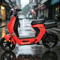 Scooter électrique 500W 10 pouces pour adulte, 48V 60V, avec frein à tambour avant et arrière, compteur LED et suspension hydraulique