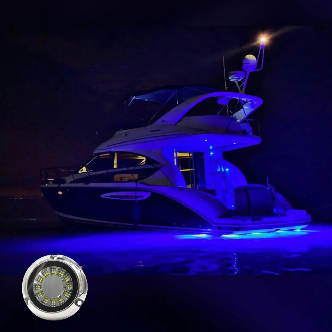 Barca rotonda barca barca marina LED subacquea luce stroboscopica IP68 12V per la barca