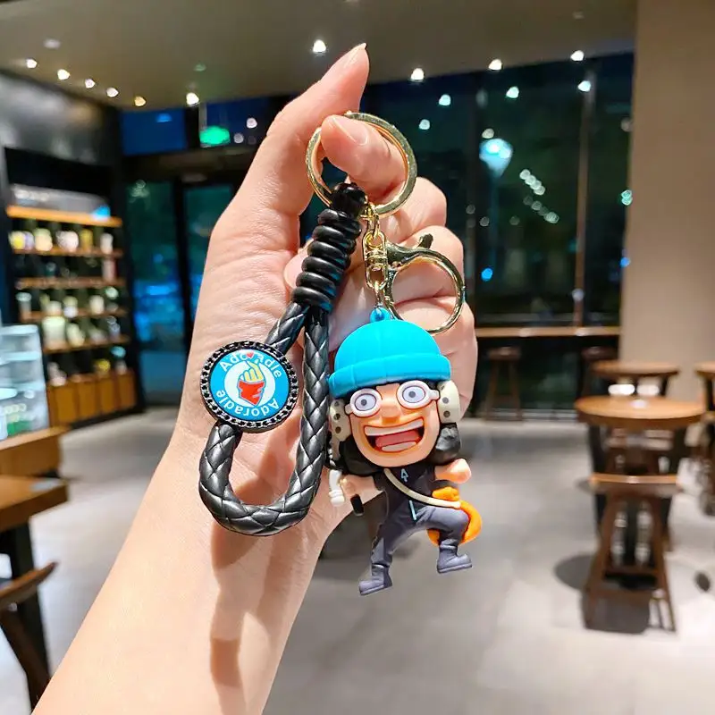 yuwei One Piece Anime Keychain Cartoon Road Feisuolong Doll Bag Pendant Car Keychain Small Gift