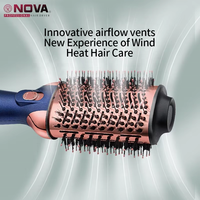 Sèche-cheveux professionnel NOVA 1200W USB et moteur électrique AC, brosse à air chaud ionique en céramique PTC, lissage, bouclage, utilisation en camping-car, hôtel