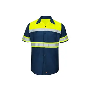 Veiligheid Lange Mouw Hi Vis T Shirt Custom Reflecterende Werk Uniform Veiligheid T Shirts Reflecterende Veiligheid Shirts