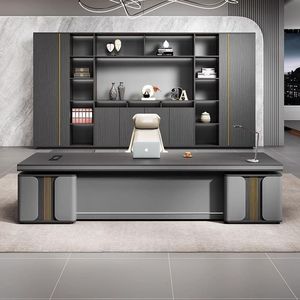 Conjunto de Escritorio Ejecutivo Moderno con Silla, Muebles de Oficina de Tablero Artificial DY12522 - Product Image 1