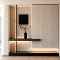 Meuble d'entrée minimaliste moderne sur mesure, armoire à chaussures pleine hauteur pour couloir, organisateur gain de place pour hall d'entrée