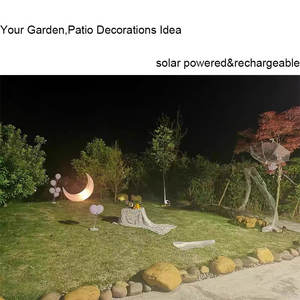 बाहरी रोशनी वाली चंद्रमा स्विंग चेयर गार्डन लाइट प्लास्टिक और प्रकाशयुक्त सुविधा के साथ - Product Image 6