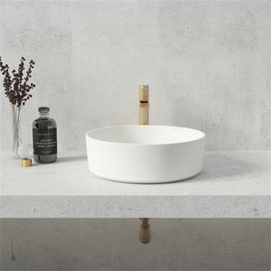 <span class=keywords><strong>Lavabo</strong></span> redondo de cemento gris claro de estilo Industrial, encimera de baño, lavabos de hormigón - Product Image 5