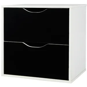 Organisateur de tour de rangement à 2 tiroirs, commode, table de chevet-Compact Furniture, fabricant - Product Image 4