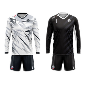 新しいデザインクイックドライ昇華男ゴールキーパージャージープリントロゴサッカージャージー長袖 - Product Image 1