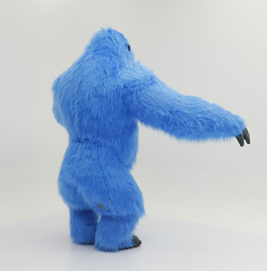 Costume de mascotte gonflable personnalisé de personnage d'anime, <span class=keywords><strong>gorille</strong></span> bleu, cosplay en fourrure pour fête d'Halloween, costume mignon de dessin animé King Kong - Product Image 3