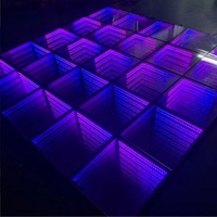 Piste de danse LED 3D miroir pour mariage, fête, boîte de nuit, lumière de danse