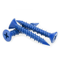 Ensemble de vis autotaraudeuses bleues à tête plate pour béton personnalisable fournisseur d'usine personnalisé 100 pièces