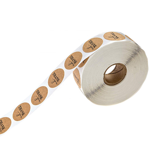 Étiquettes autocollantes imperméables en papier kraft, découpées rondes sur mesure, pour remerciement, scellage d'enveloppes et décoration de cadeaux - Product Image 5