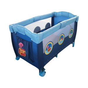 ... Hermosos muebles para niños, cuna de viaje colorida para niños, cama con ruedas, doble capa, corralito europeo de alta calidad, cama para cuna - Product Image 1