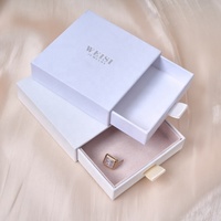 Boîte d'emballage de bijoux professionnelle, sur mesure, en carton rigide, avec tiroir, pour boucles d'oreilles, bracelets, ensembles de présentation de bijoux